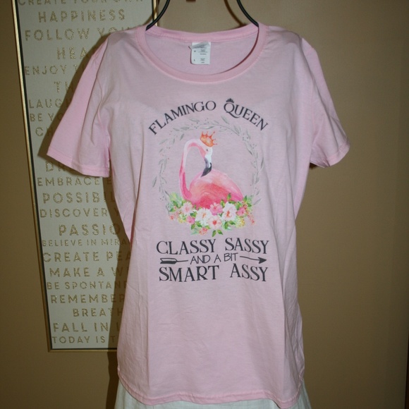 FLAMINGO QUEEN T-SHIRT - Picture 1 of 4